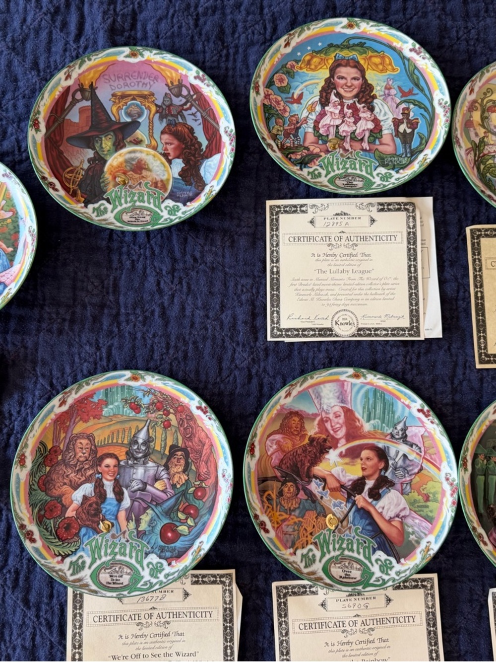 Knowles Wizard of Oz Collector Plates - Multicolor